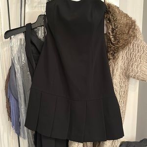 Black Strapless INC dress with pleated bottom